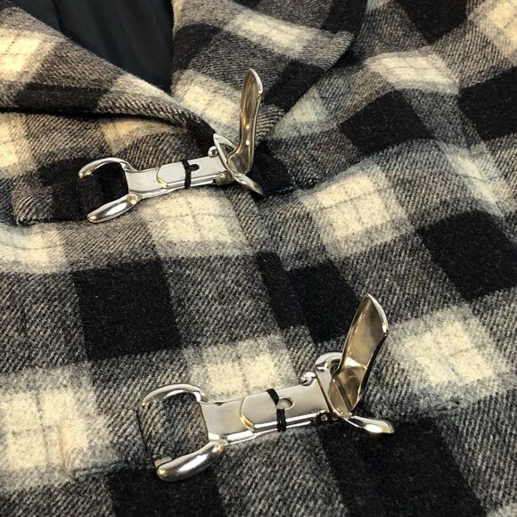 Carlisle Wool Blazer Sz 4 Plaid 90s Preppy Clueless Cher Style Toggle Closure - Picture 5 of 16